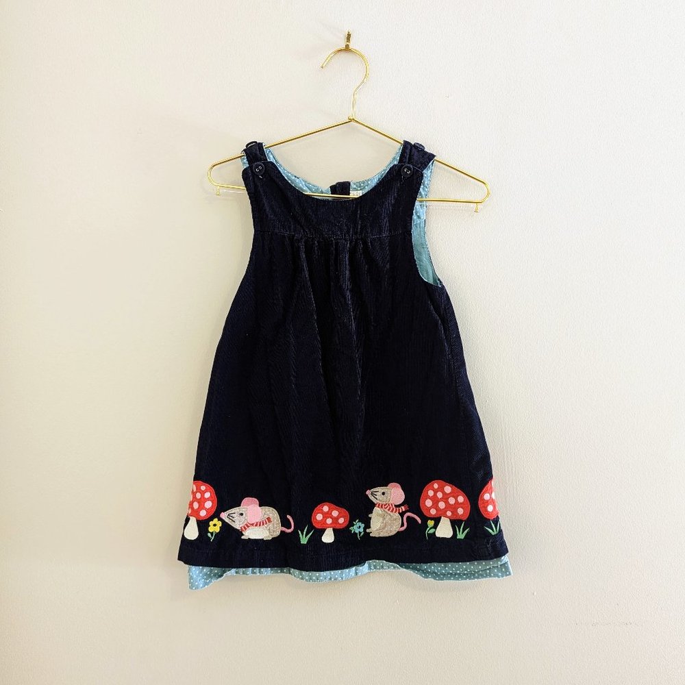 Jojo Maman Bebe Navy Blue Corduroy Jumper Size 4-5 Girls